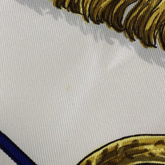 Auth HERMES Carre 90 - Navy White Multi Scarf - Picture 8 of 8
